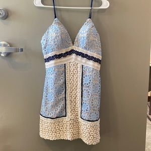 Embroidered mini dress